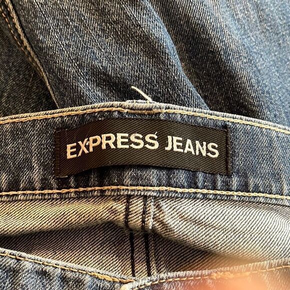 Express Boyfriend Distressed Ankle Jeans Size 14 - Picture 5 of 6